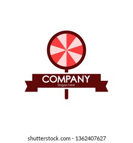 red lollipop candy logo