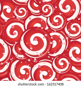 Red lollipop seamless pattern