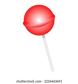 red lollypop vector design with withe background