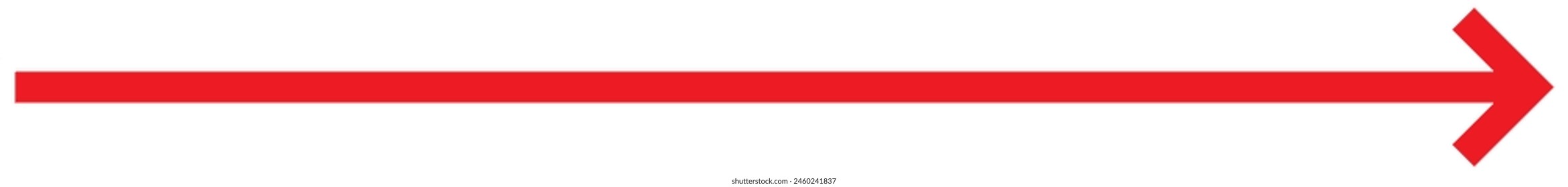 Red Long arrow to the right. Red arrow isolated on white background eps 10