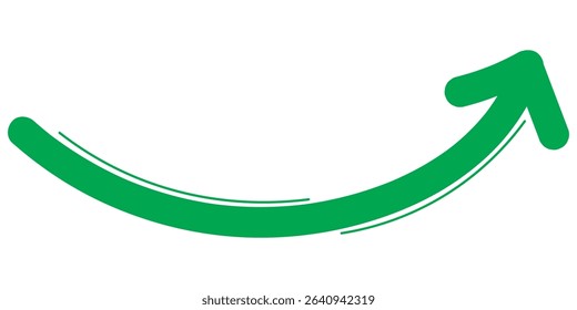 Red Long curve, hand-drawn arrow marker.  Hand-drawn brush stroke arrows. Red charcoal ovals and arrows strokes different forms. Hand drawn vector arrows doodle on white background. Eps 10