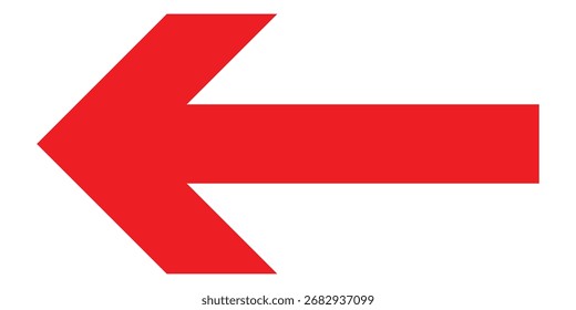 Red long isolated arrow icon on white background. Isolated thin long arrow icons. Red pointing vector arrow icons. Right side pointing vector arrow-head icons. 