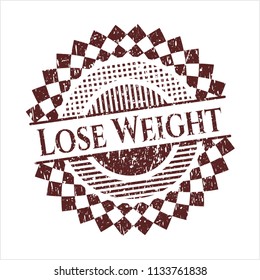 Red Lose Weight grunge stamp