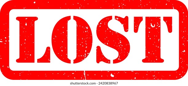 Red Lost Stolen Compromised Pro Rubber Stamp Grunge Texture Label Badge Sticker Vector EPS PNG Transparent No Background Clip Art Vector EPS PNG 