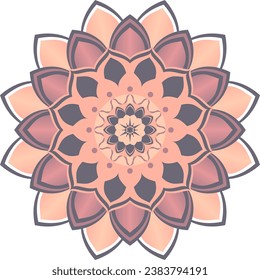 red lotus dragon scale mandala vector logo