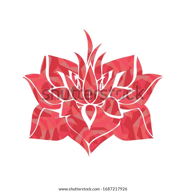 Red Lotus Flower Silhouette Vector Stock Vector Royalty Free 1687217926 Shutterstock 0210