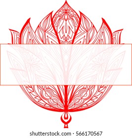 Red lotus flower vector illustration