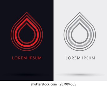 Red Lotus,drop, Blood, Logo, Symbol, Icon, Graphic, Vector.