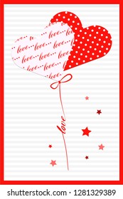 Red love card