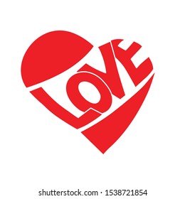 Red Love Heart Hand Drawn Vector Stock Vector (Royalty Free) 1538721854 ...