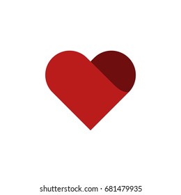 Red Love Heart Logo Template Illustration Design. Vector EPS 10.