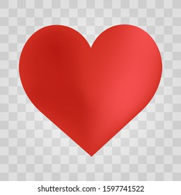 red love heart mesh vector