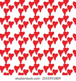 red love heart seamless pattern