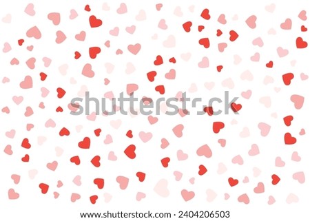 Red love heart shape abstract seamless trendy pattern for happy valentines day