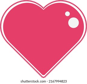 Red Love Heart Shape Graphic Icon Vector Element Symbol Sticker Art Illustration Design