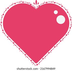 Red Love Heart Shape Graphic Icon Vector Element Symbol Sticker Art Illustration Design