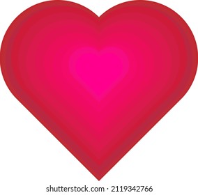 Red Love Heart Vector Gradation red