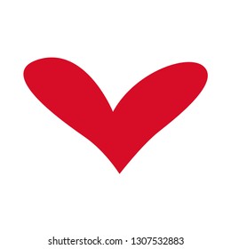 Red love heart vector icon vector valentine isolated eps 10