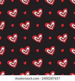 El patrón sin soldadura de vectores de capas de amor rojo se puede usar para el diseño de fondo y de ropa
