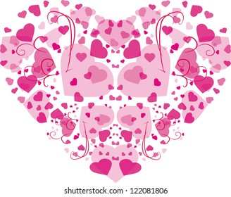 Red love hearts