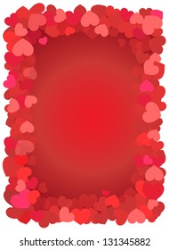 Red love hearts