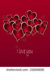 Red love hearts