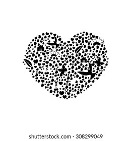 Red love hearts