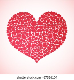 Red love hearts