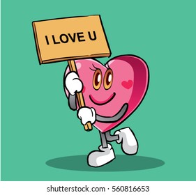 Red love mascot 4