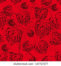 red love seamless texture with drops and sprays