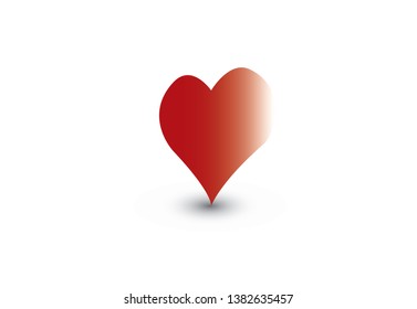 red love simple background white