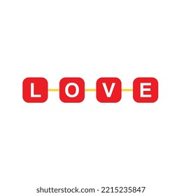 
RED LOVE SQUARE GRAPHIC TITLE
