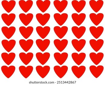 Red love symbol isolated on white background