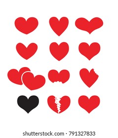 rote Liebe Vektordesign, Valentinstag.