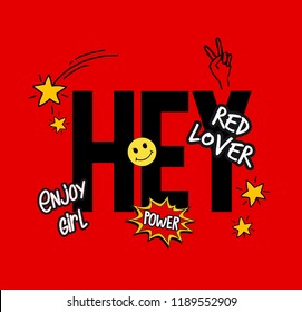 red lover slogan