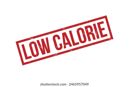 Red Low Calorie Rubber Stamp Seal Vector