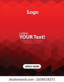 fondo abstracto de poli bajo rojo Diseño