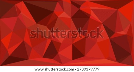 Red Low Poly Abstract Background – Modern Geometric Polygon Vector Texture