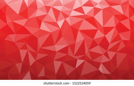 Red low poly abstract mosaic background Vector