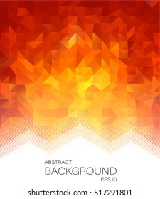 Red low poly style letterhead graphic design template document