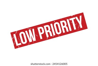 Red Low Priority Rubber Stamp Seal Vector