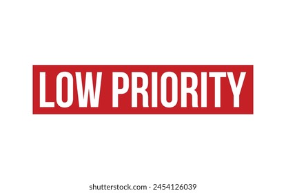 Red Low Priority Rubber Stamp Seal Vector
