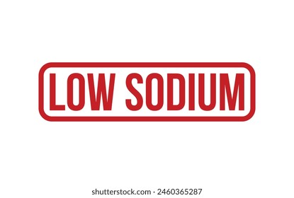 Red Low Sodium Rubber Stamp Seal Vector