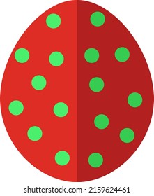 Red lucky easter egg, illustration, vector on a white background.