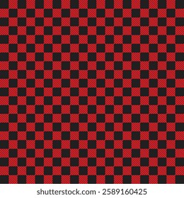 Red Lumberjack Background Vector Design.