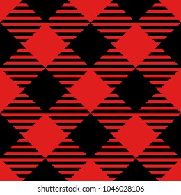Red Lumberjack Buffalo Plaid Pattern