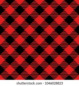 Red Lumberjack Buffalo Plaid Pattern