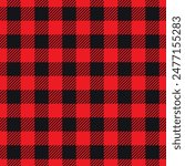 Red Lumberjack Plaid Seamless Pattern vector illustration
