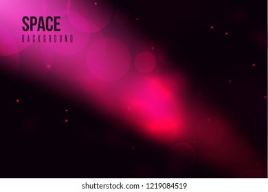 Red Luminous Ray in the Dark . Abstract Background . Template for your Design . Isolated Vector Illustration