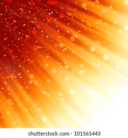 Red luminous rays. EPS 8 vector file included